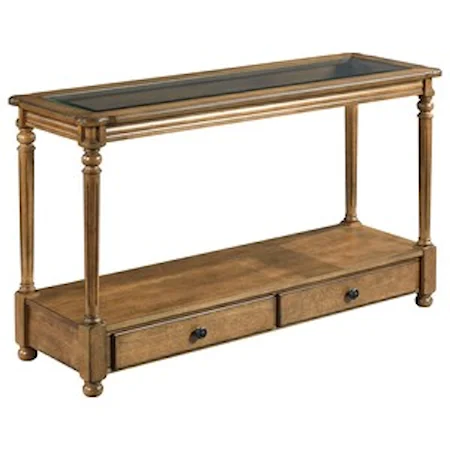 Transitional 2 Drawer Sofa Table